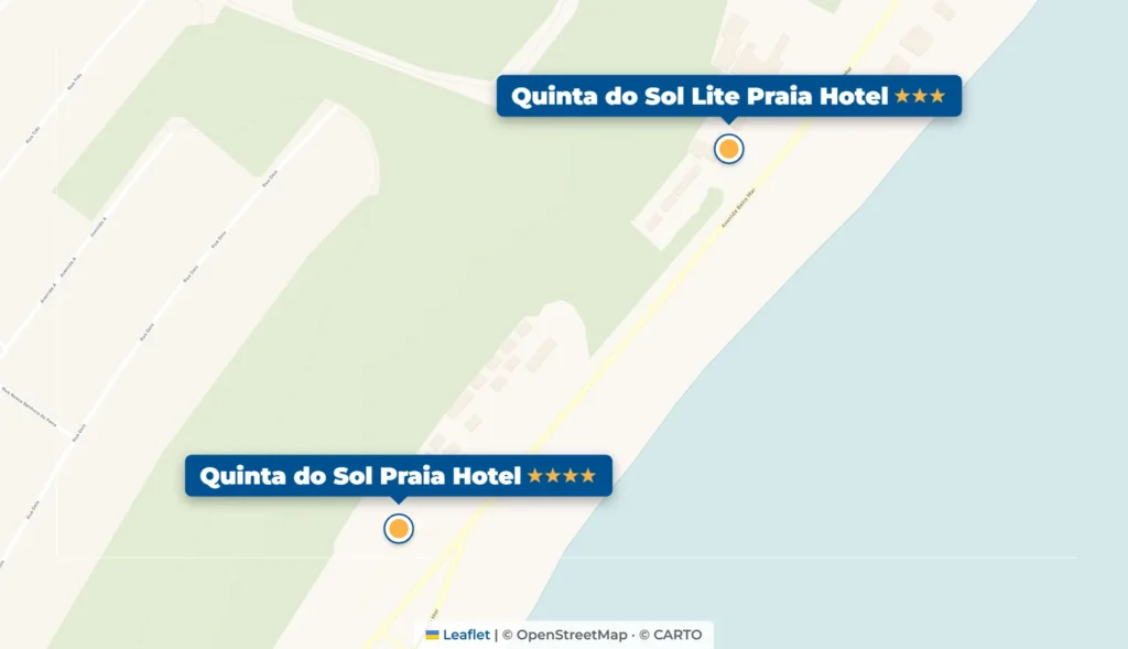 Abrir o mapa dos hotéis no Google Maps